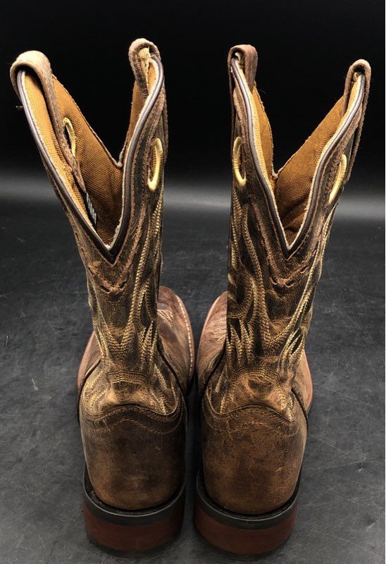 Laredo London 7812 Brown Distressed Leather Western Cowboy Boots Men's Size 9 EW