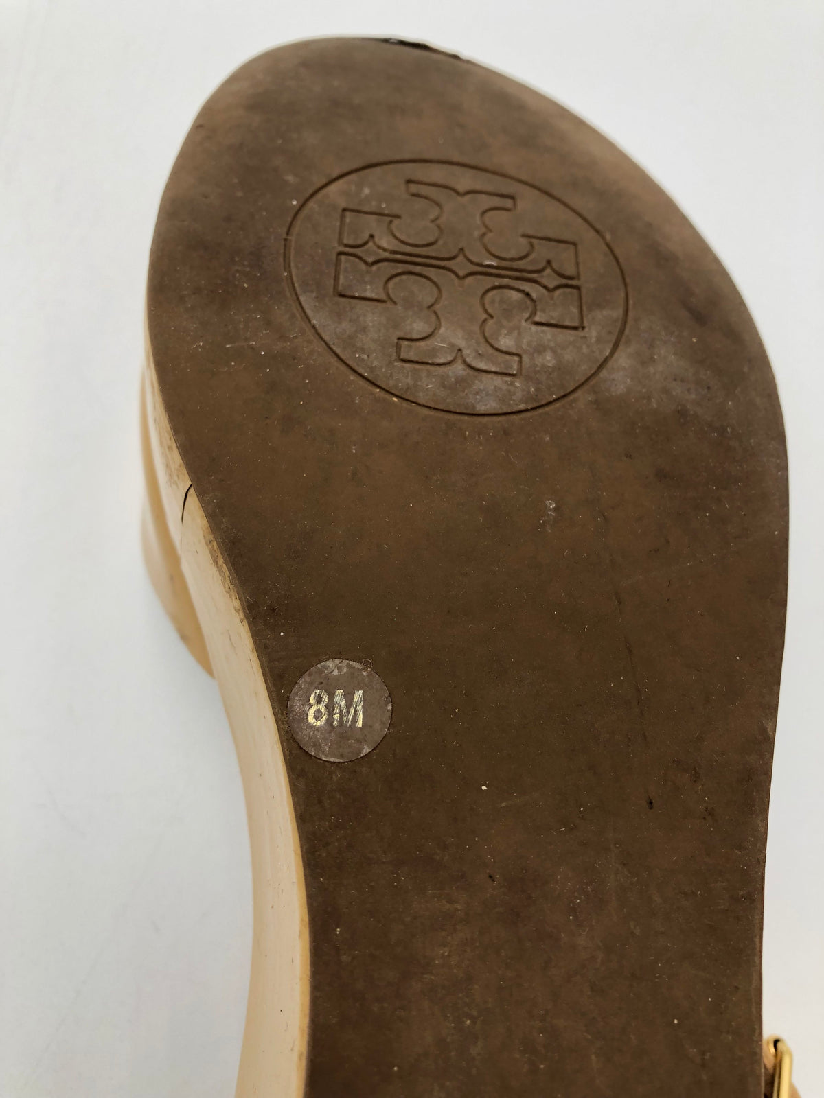 Tory Burch Women's Tan Patent Leather Sandals-Size: 8M (+COA)