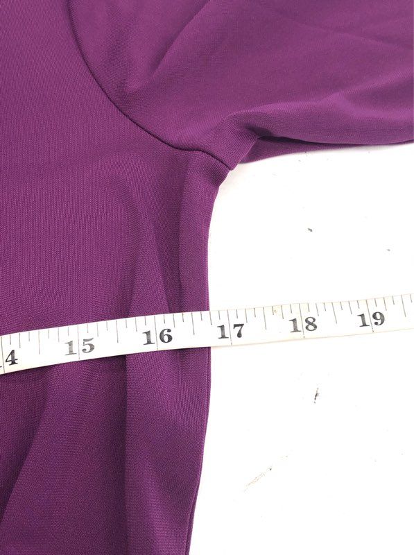 Ann Taylor Women's Purple Mock Neck Shoulder Button Belted Dress Sz 2 NWT
