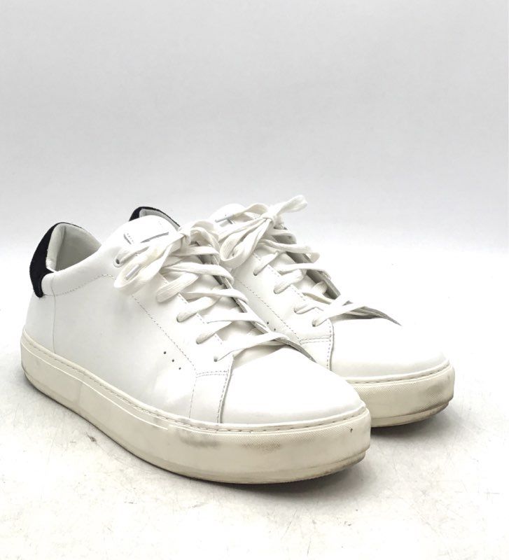 Kurt Geiger Men&#39;s White Leather Lace-Up Low-Top Athletic Shoes - Size EUR 46