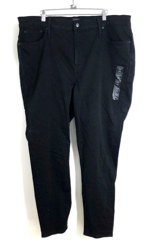 J.Crew Women's Black 9" Mid-Rise Skinny Jeans Size 35 NWT Stretch