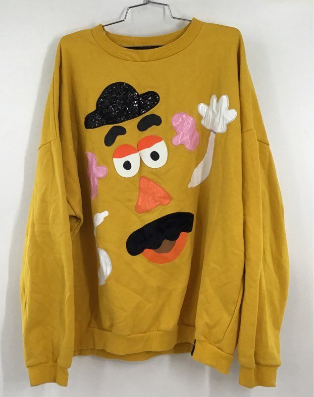 Disney Women&#39;s Yellow Toy Story Mr. Potato Head Sweatshirt - Size 2XL