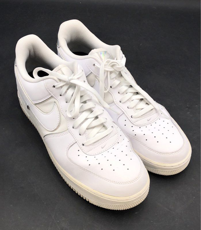 Nike Air Force 1 '07 LV8 4 White Iridescent Men's Sneakers Size 13 AT6147-100