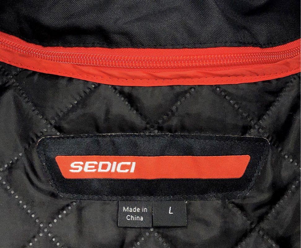 Sedici Men's Mesh Motorcycle Riding Jacket Black Removable Liner Size L