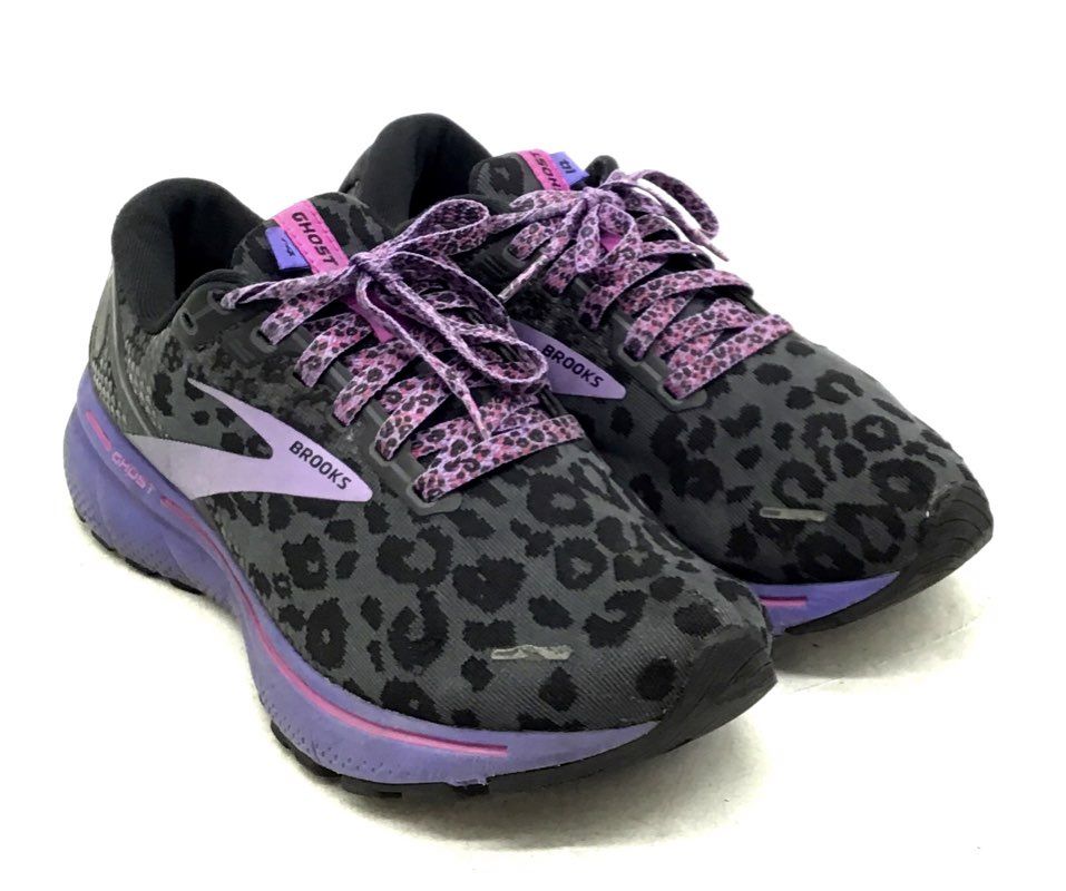 Brooks Women's Ghost 14 Black Animal Print Athletic Shoes - Size 8.5