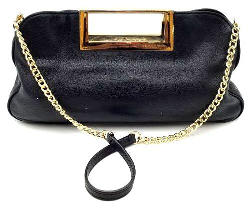 Authentic Michael Kors Women&#39;s Black Luxury Leather Clutch Bag - COA Included