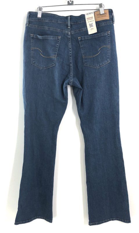 Signature by Levi Strauss Women's Blue Mid-Rise Bootcut Jeans Size 10S NWT