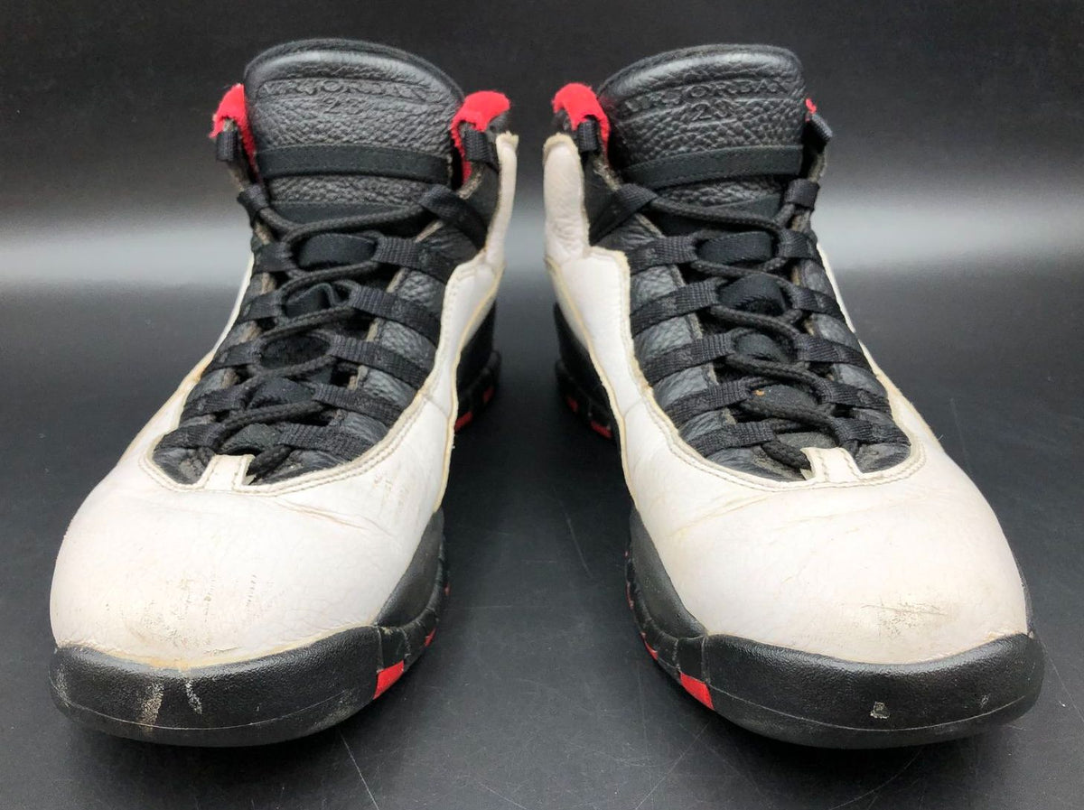 Nike Air Jordan 10 'Double Nickel' Men's White/Black/Red Sneakers - Sz 8 (+COA)