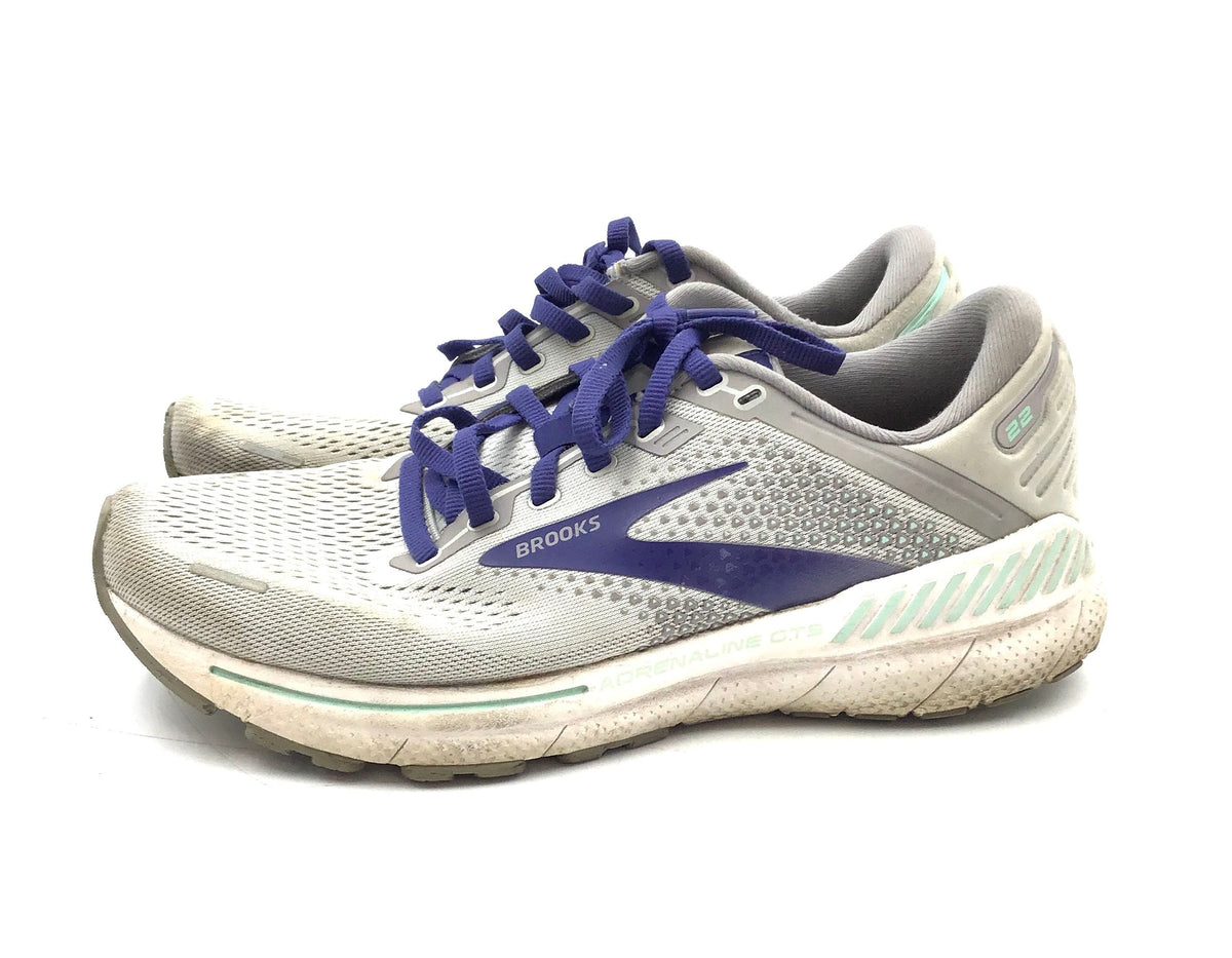 Brooks Women&#39;s Adrenaline GTS 22 Gray Running Athletic Shoes - Size 9