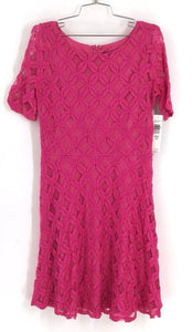 NWT Tiana B. Women's Pink Short Sleeve Round Neck Shift Dress - Size 10