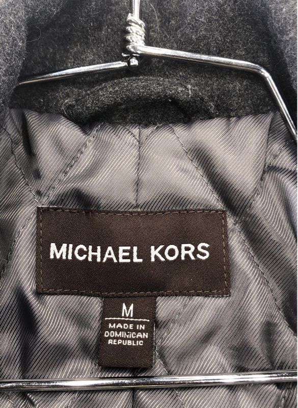 Michael Kors Men's Charcoal Gray Wool Blend Quilted Field Jacket Coat Size M