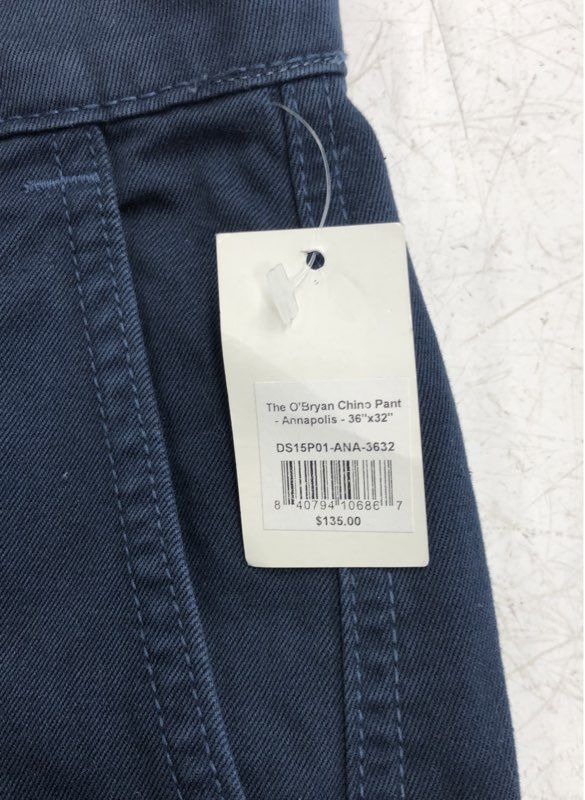 NWT Duck Head Men's Blue The O'Bryan Chino Pants - Size 36/32