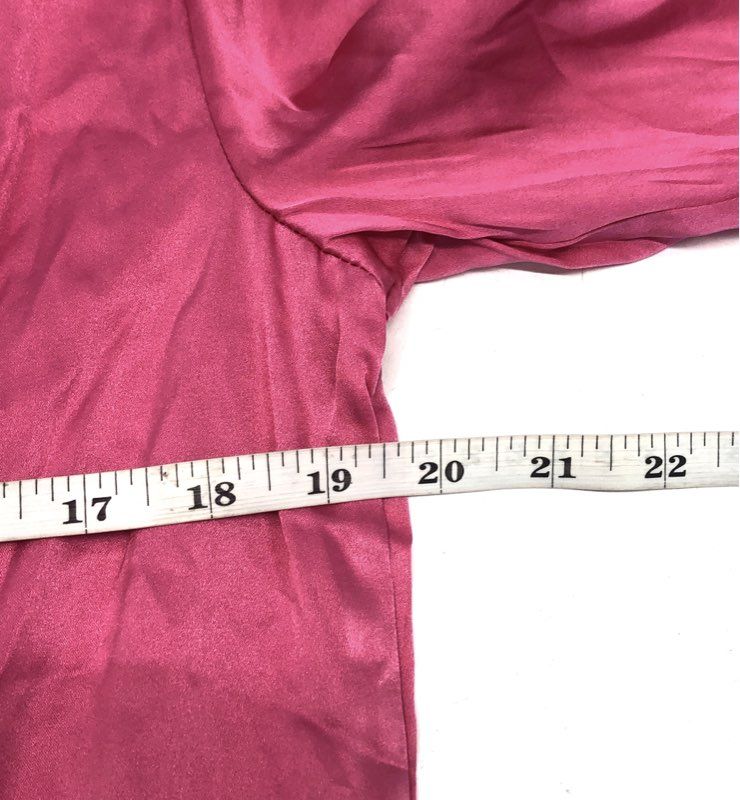 AS by DF Women's Eleutheria Silk Bodysuit Bombshell Pink NWT Sz M