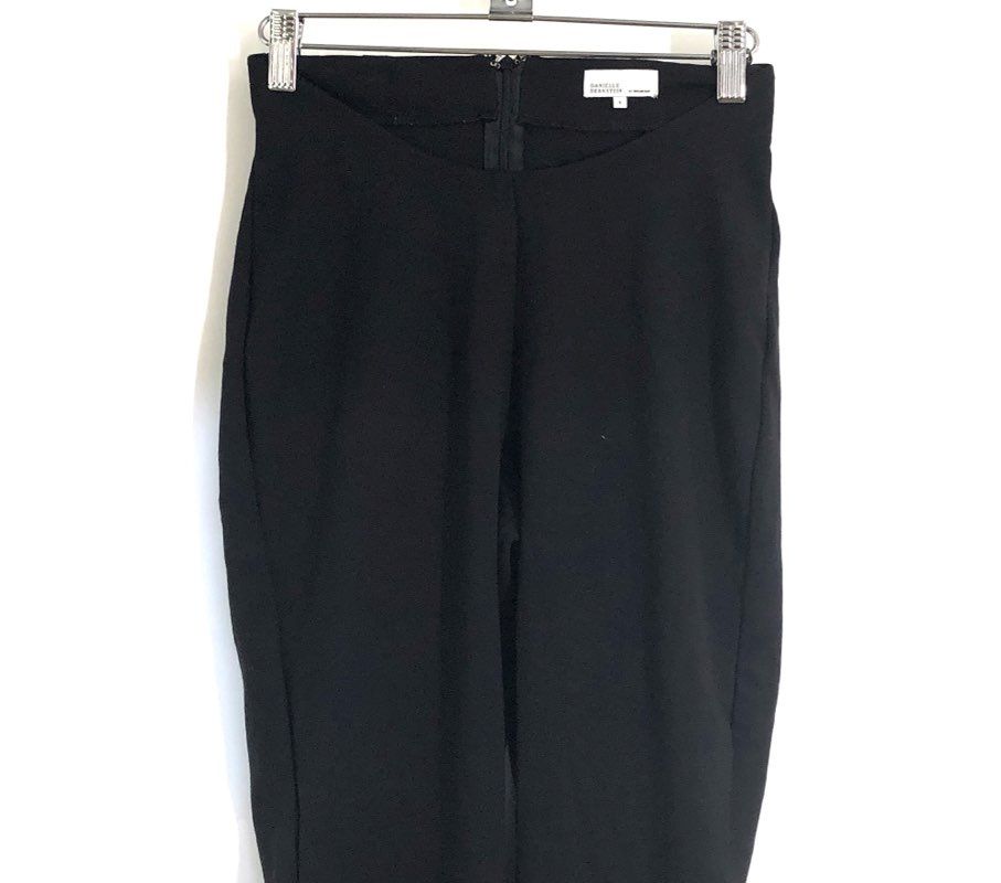 Danielle Bernstein Women's Black Stretch Flare Pants Rear Zip Size 4