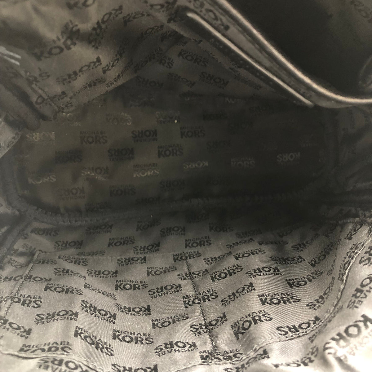Michael Kors Black Leather 'Abbey' Studded Back Pack (+COA)