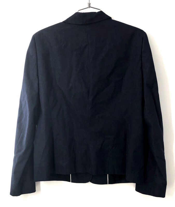 Brooks Brothers 346 Women's Blazer Navy Blue Cotton Wool Blend NWT Sz 14