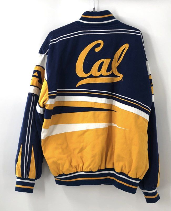 Vintage UC Berkeley Cal Bears Varsity Jacket Franchise Club Blue Gold Sz XL