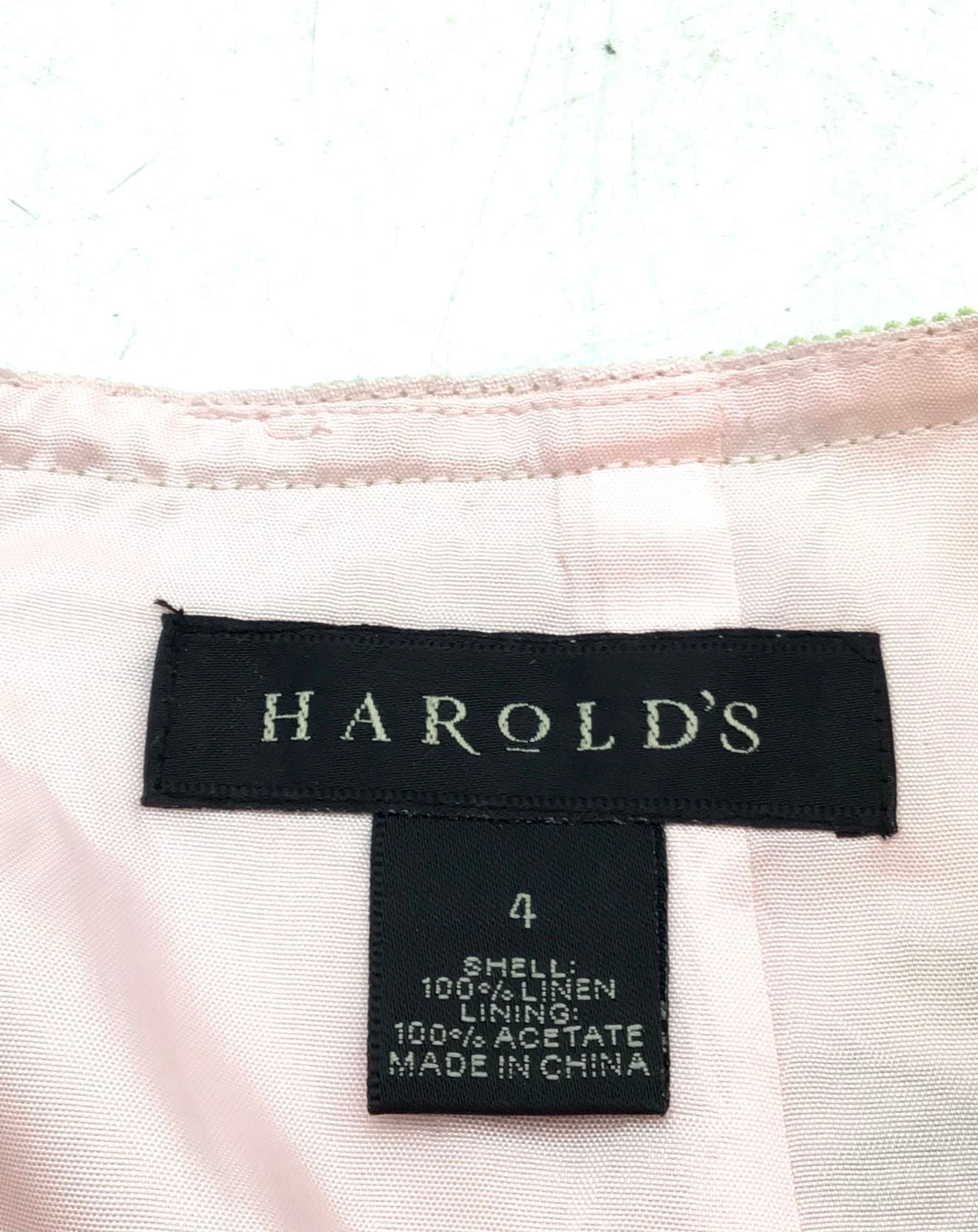 NWT Harold&#39;s Women&#39;s Pink Green Back Zip Mini Skirt - Size 4