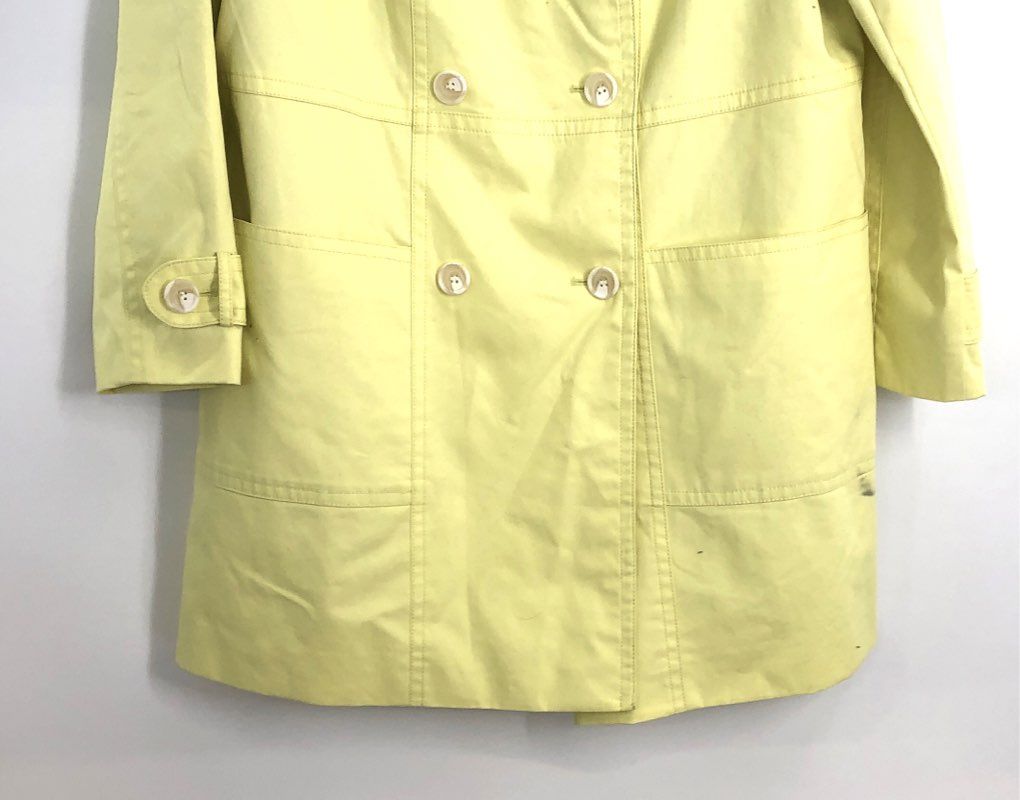 Talbots Women's Yellow Water-Resistant Rainwear Double Breasted Jacket NWT Sz L