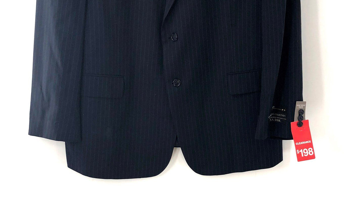 NWT Jos. A. Bank Men's Tailored Fit Sport Coat Blazer Navy Pinstripe Sz 48R