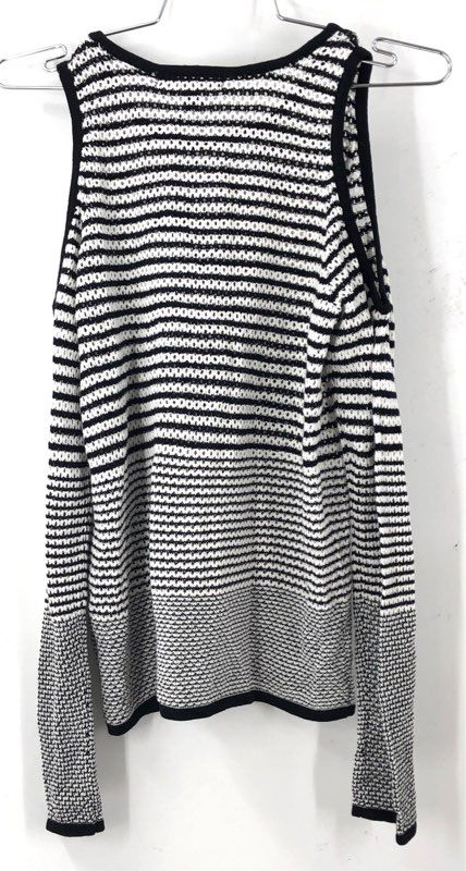 NWT Romeo + Juliet Women's Black White Striped Cotton Sweater - Size M