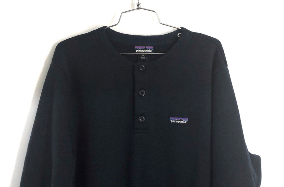 Patagonia Men's Navy Blue Better Sweater Knit Fleece Henley Pullover Sz XL