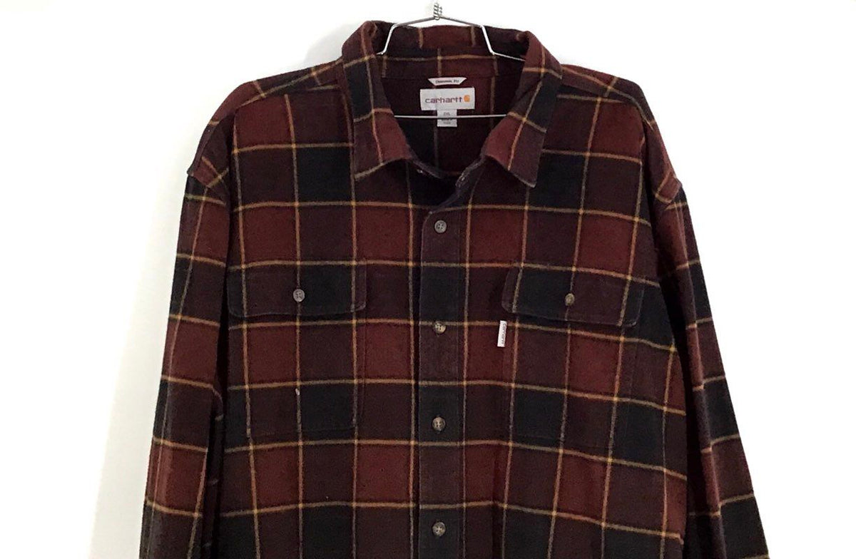 Carhartt Plaid Flannel Shirt - 102215224 - Men&#39;s Size 2XL Tall