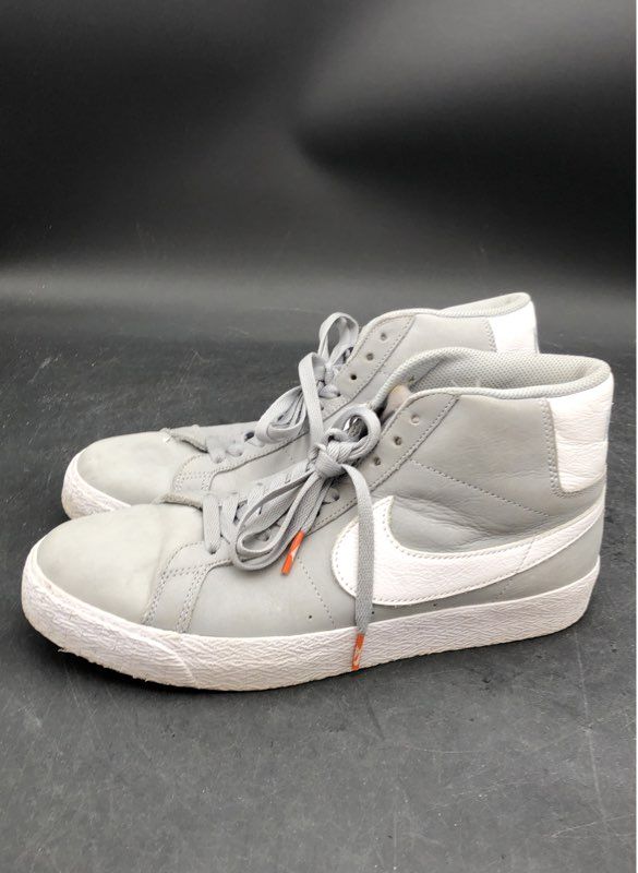 Nike Men's SB Zoom Blazer Mid Gray White Athletic Shoes - Size 9.5