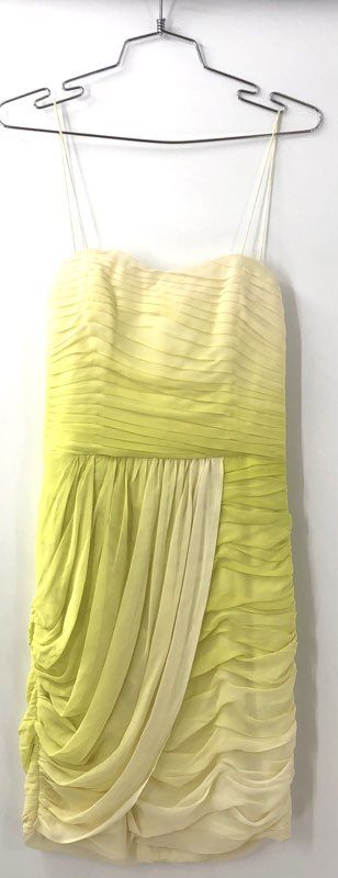 ERIN Erin Fetherston Women's Limeade Silk Ombre Pleated Chiffon Mini Dress Sz 4