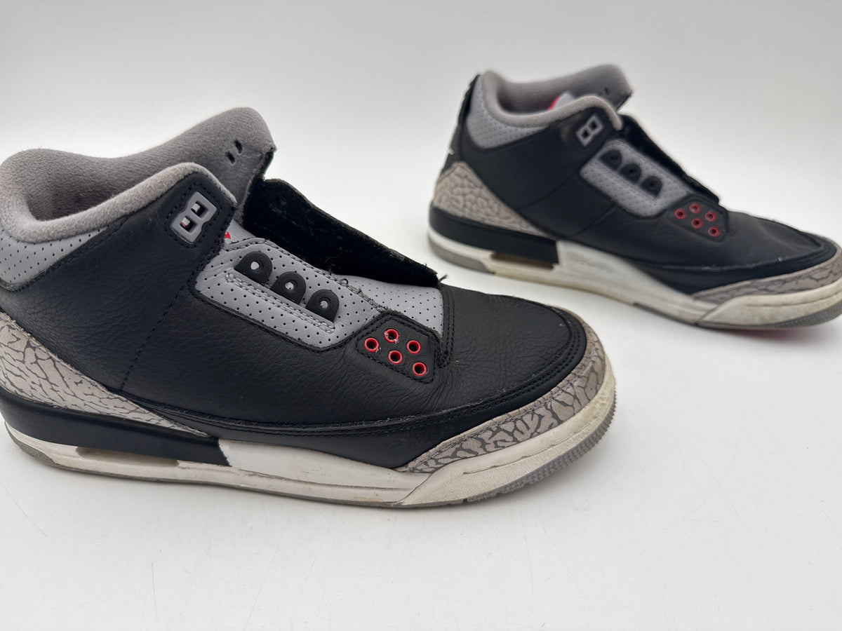 Nike Air Jordan 3 Retro Black Cement 2024 GS Sneakers Size 7Y COA