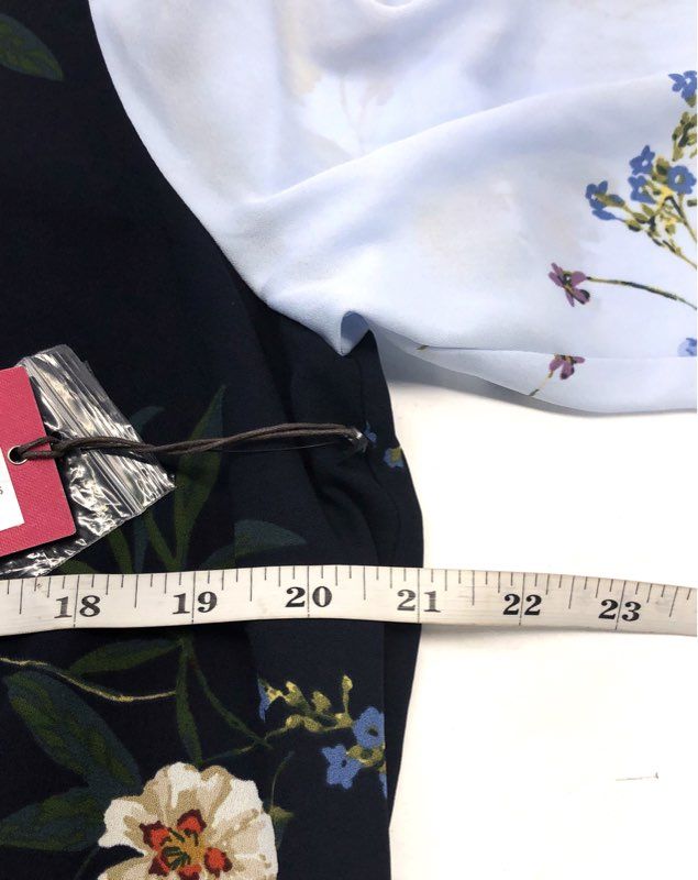Vince Camuto Women's Floral Colorblock Shirt Dress Caviar Black NWT Sz L