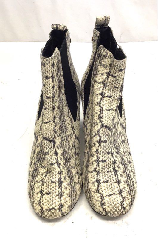 Cole Haan Snake Print Ankle Chelsea Boots Block Heel Size 6B