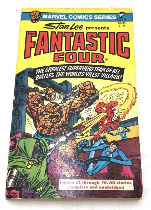 Vintage Marvel DC Comic Pocket Book Lot Spider-Man Fantastic Four 4 Books