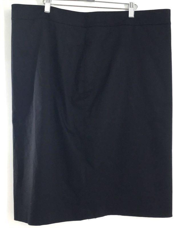 Talbots Women's Black Stretch Cotton Straight Skirt Sz 20 NWT