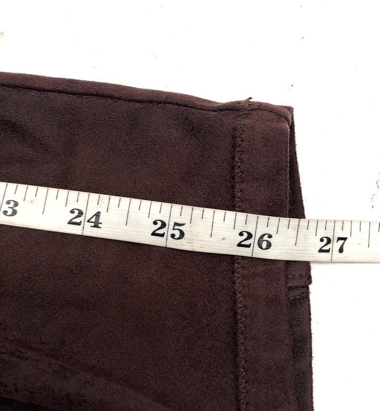 Free People Women's Brown Faux Suede Skinny Moto Legging Pants Sz 27