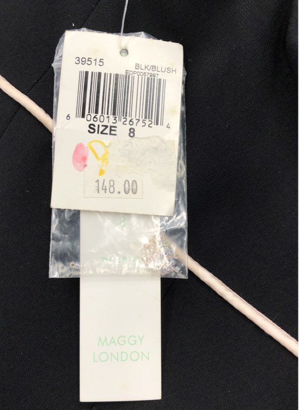 NWT Maggy London Women's Black Blush A-Line Dress - Size 8
