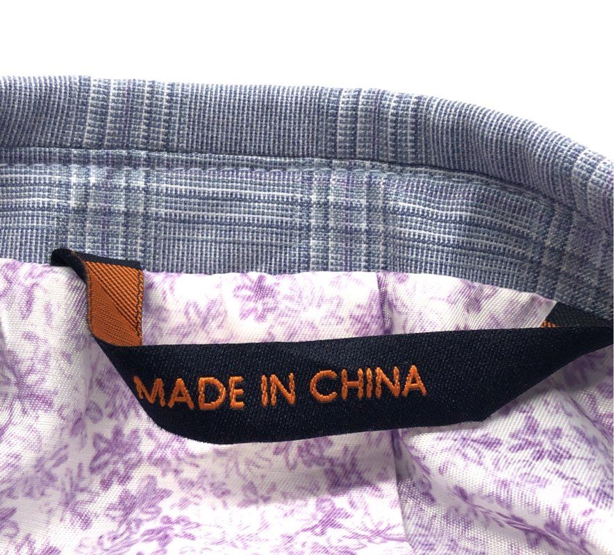 Egara Men's Blue Plaid Skinny Fit Stretch Blazer Sport Coat Jacket Sz 34R NWT