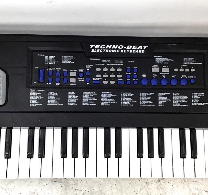 Techno-Beat Black 54 Key Electronic Keyboard