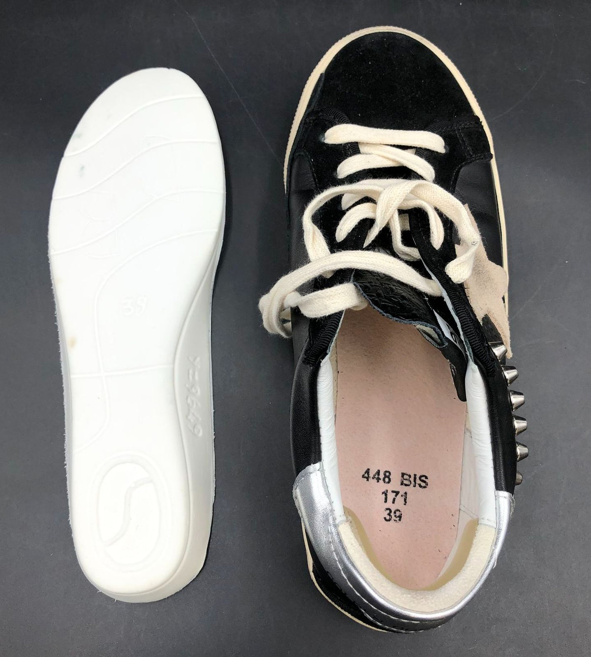 Golden Goose Super-Star Women's Black/Silver/Beige Sneakers - Size 39 (+COA)