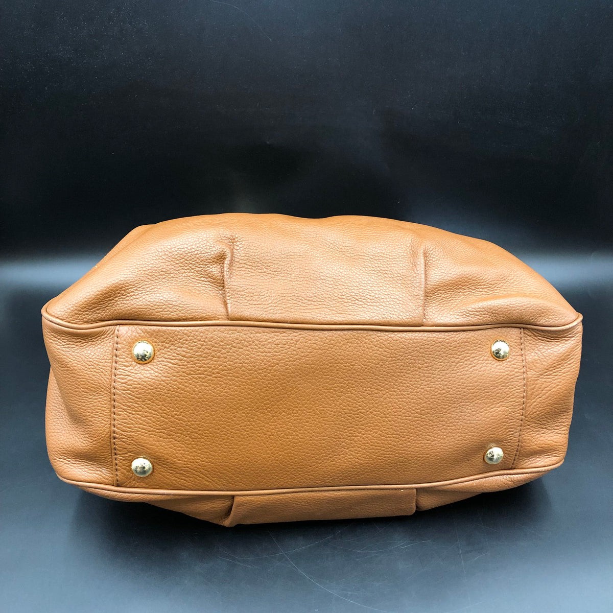 Michael Kors Cognac Brown Leather Layton Hobo Shoulder Bag COA