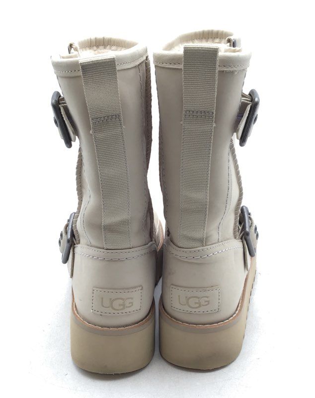 UGG Women&#39;s Classic Rebel Biker Short 1106913 Tan Mid-Calf Snow Boots - Size 6