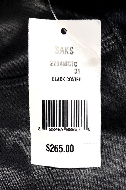 L'Agence Women's Margot High Rise Skinny Coated Black Pants NWT Sz 31