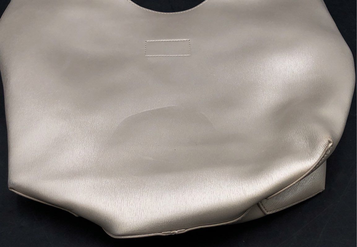 Neiman Marcus Metallic Champagne Gold Multi-Strand Handle Tote Bag