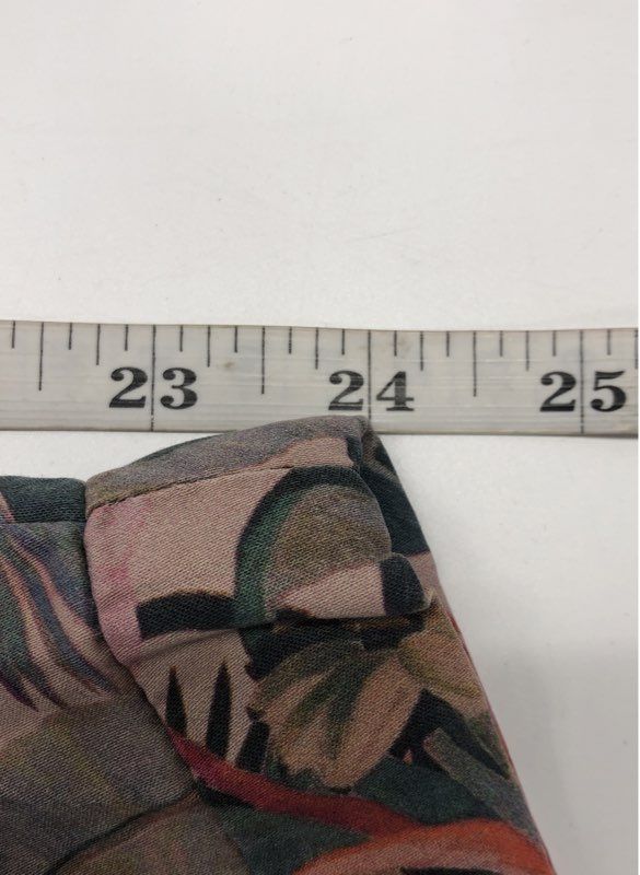 Mason's Women's Pink Green Tropical Linda Summer Lyocell Trousers Sz IT 36