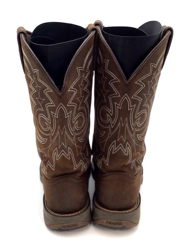 Durango Rebel DB4443 Brown Leather Pull-On Western Work Boots Size 7 D