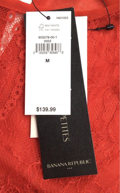 NWT Banana Republic Women's Red Fit & Flare Dress - Size M