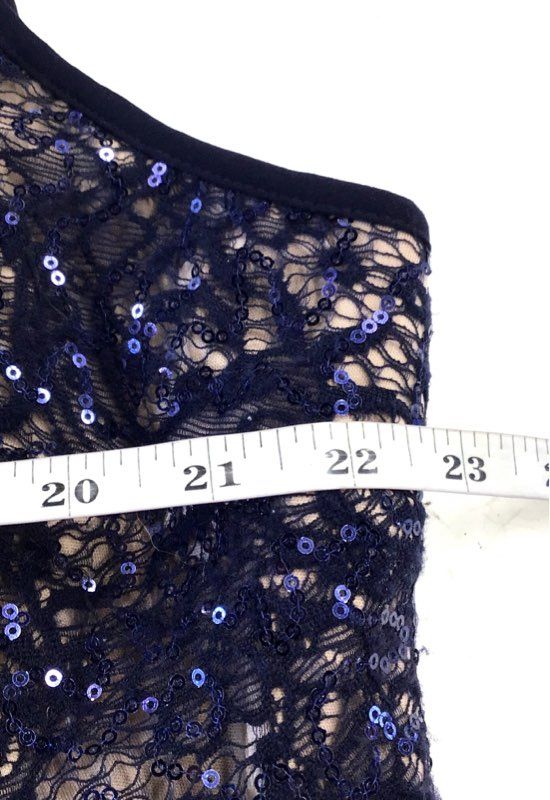 NWT R&M Richards Women's Navy Nude Mini Dress - Size 18W