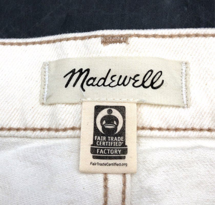 Madewell Women's The Perfect Vintage Crop Jean Ivory High Rise Sz 24
