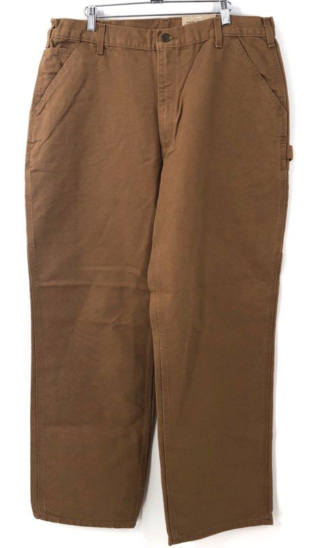 Y2K 2000s Carhartt Men's Brown B11-BRN Cotton Carpenter Pants - Size 38 x 32