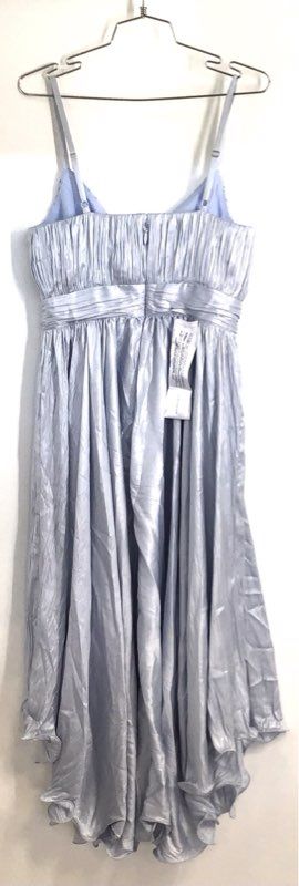 BCBGMAXAZRIA Women's Light Blue Pleated High-Low Cocktail Dress Sz 6 NWT